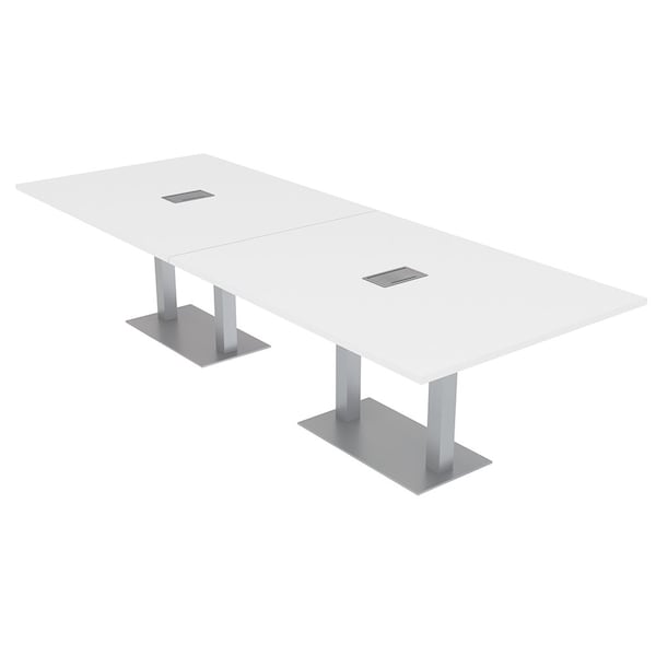 45 in W, 120 in L, 29 in H, Engineered Wood Top, White
